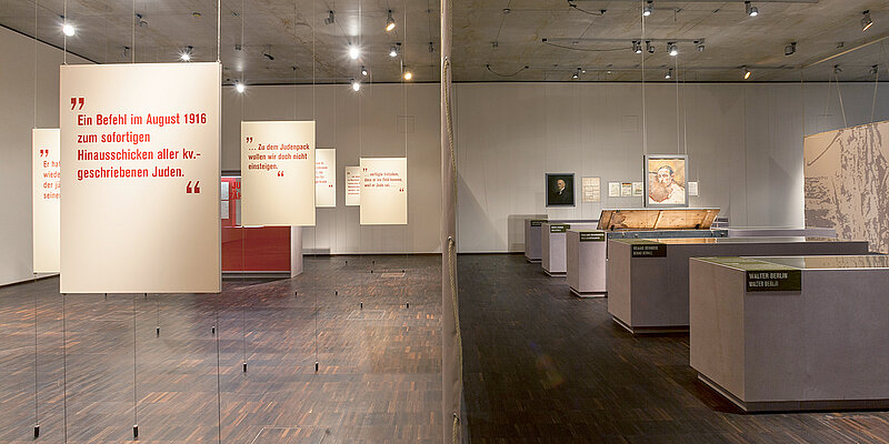 Blick in die Ausstellung »Krieg! Juden zwischen den Fronten 1914-1918« © Franz Kimmel