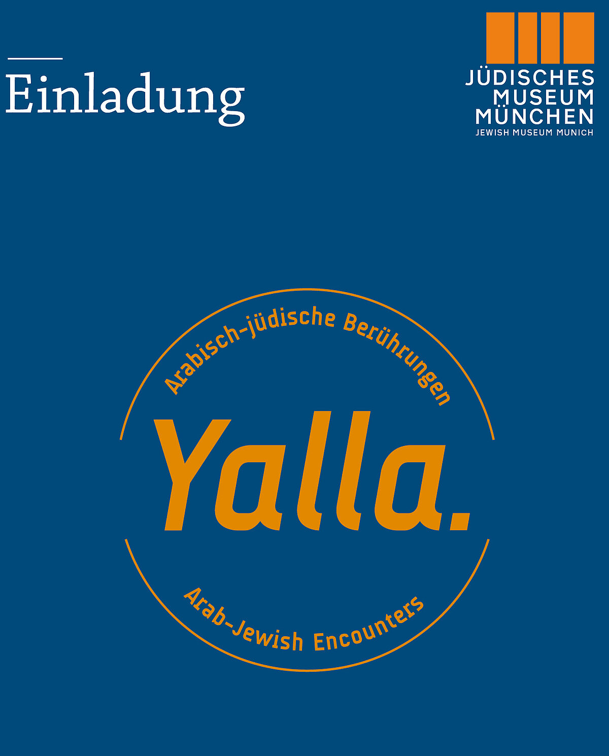 Blaute Vorderseite Einladung Yalla 