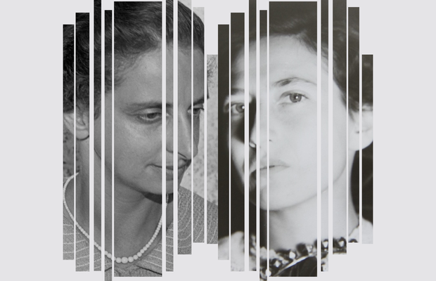 Collage aus zwei Schwarzweißfotos: links: Maria Luiko, © Stadtarchiv München; rechts: Elisabeth Springer, © Familienbesitz