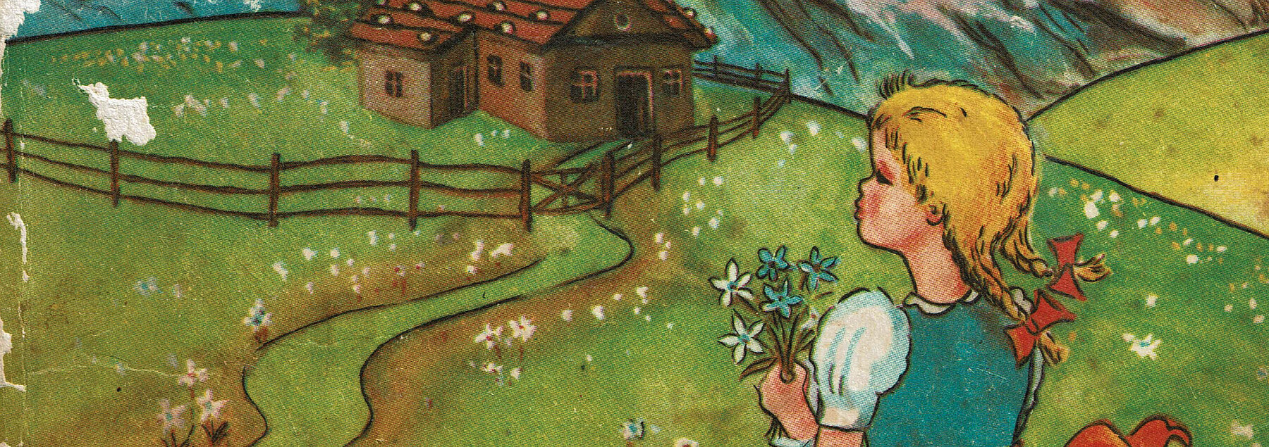 Johanna Spyri: Heidi Bat HeHarim [Heidi, Tochter der Berge], Illustration: Arie Moskowitsch, Tel Aviv, Verlag Amichai, 1957/58