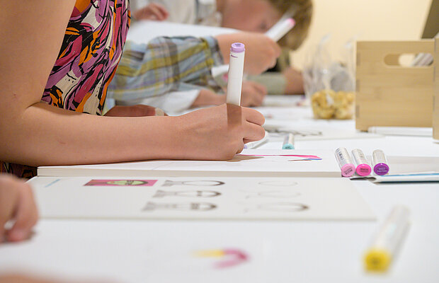 Malender Kinder beim Kinderworkshop im Jüdischen Museum München